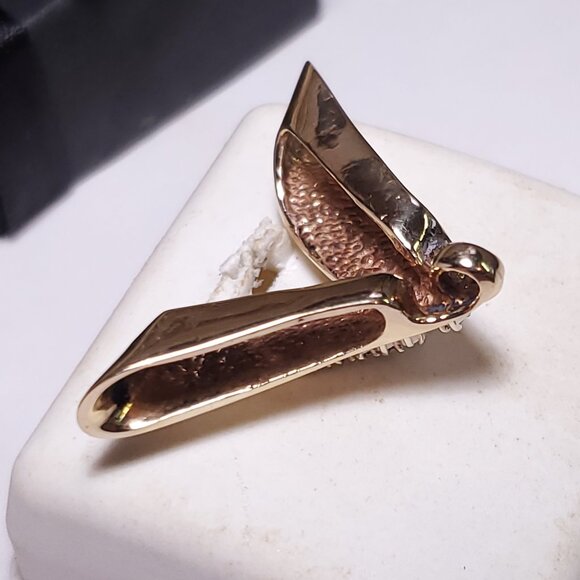 Vintage Custom .40ctw Natural SI2 GH Diamond "V" 10Kt Yellow Gold Enhancer#23330 - Picture 5 of 8